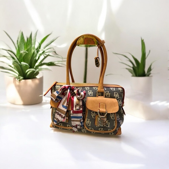 Handbags - DOONEY & BOURKE NWOT double pocket (with locks on front)  Satchel monogram bag
